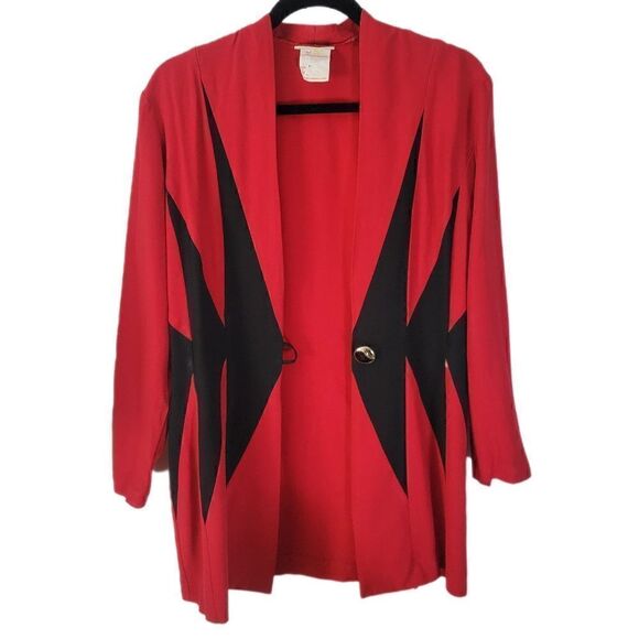 Vintage Emblem Red & Black Snazzy Jacket - Picture 1 of 10